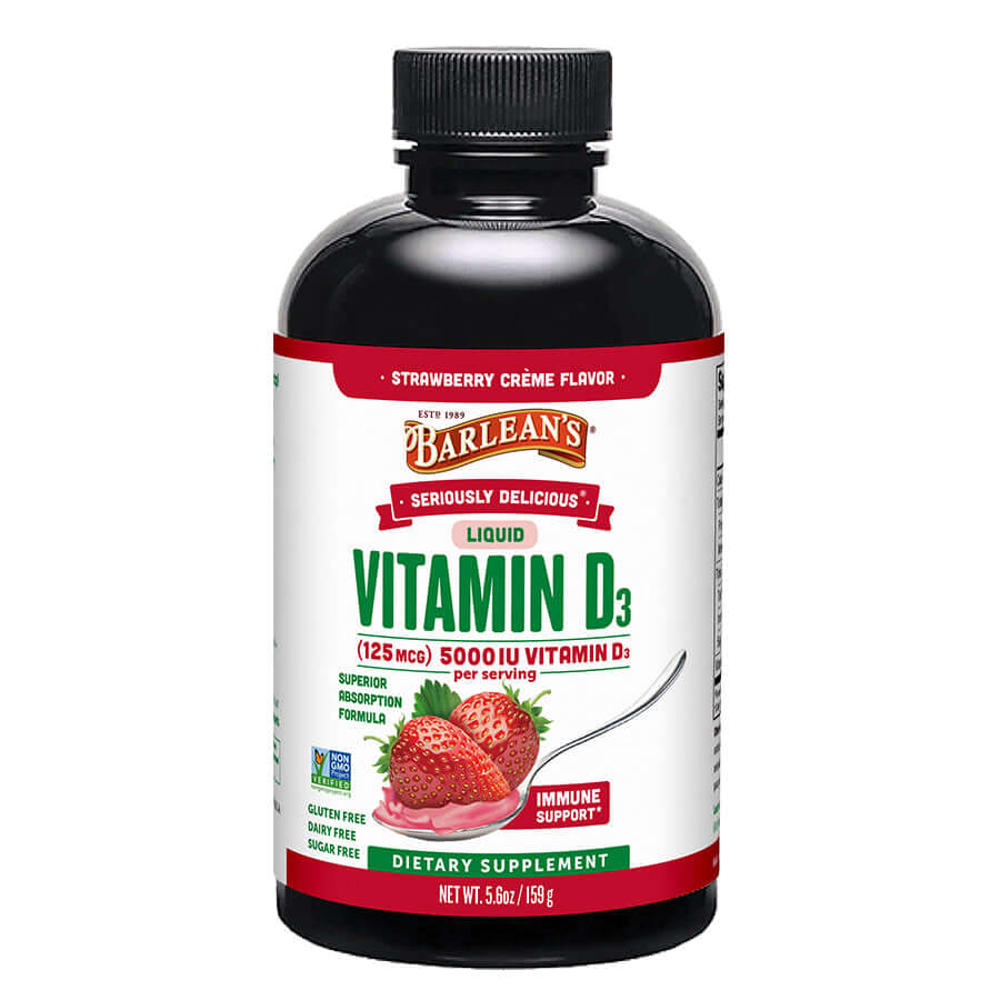 BARLEAN'S VITAMIN D3 STRAWBERRY 5.6 OZ