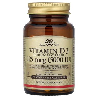 Solgar Vitamin D3 5,000Iu 60 Veg Capsules