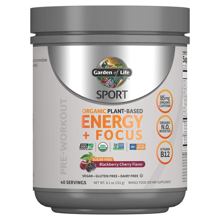 GARDEN OF LIFE ORGANIC SPORT ENERGY+ BLACK CHERRY POWDER