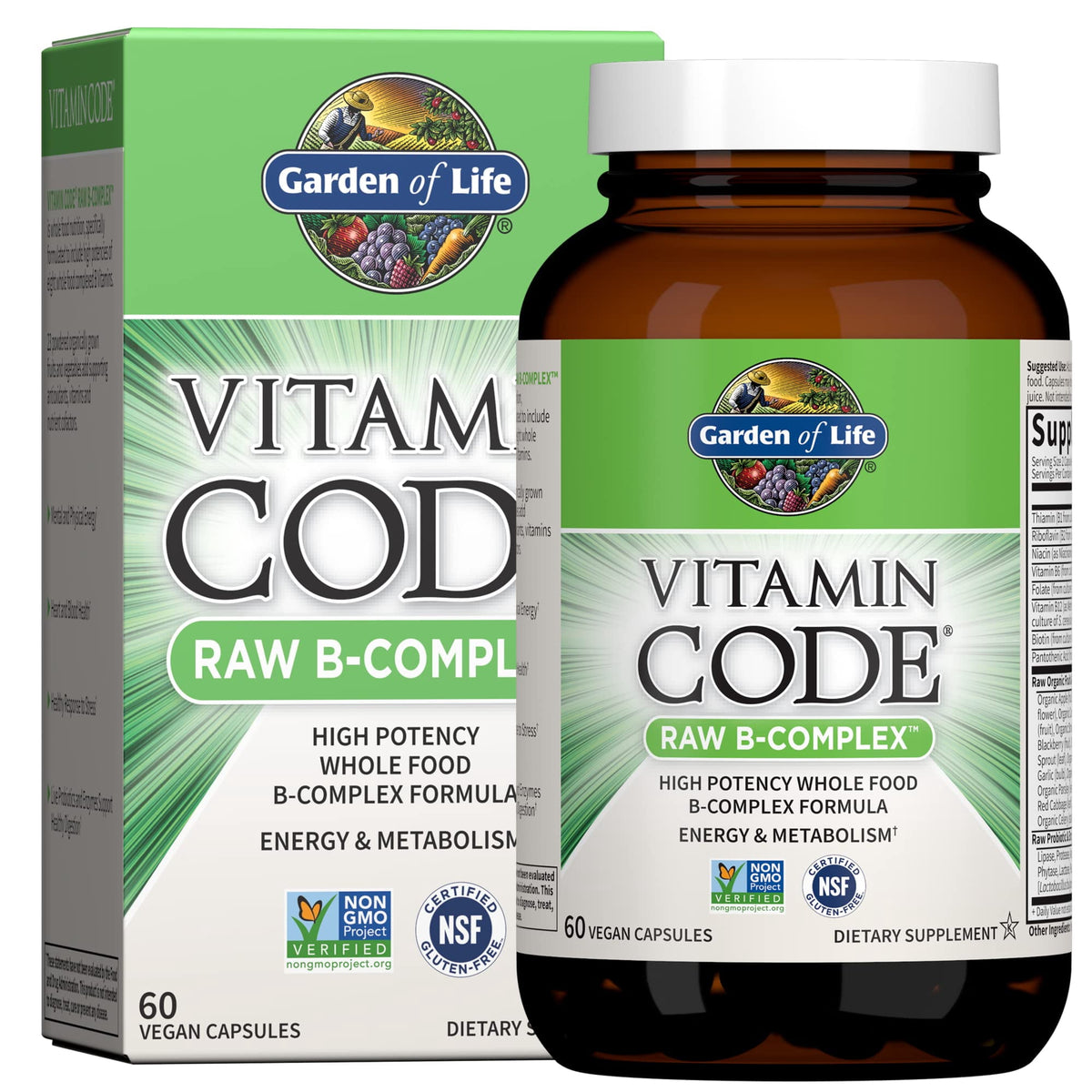 GARDEN OF LIFE VITAMIN CODE RAW B-COMPLEX +
