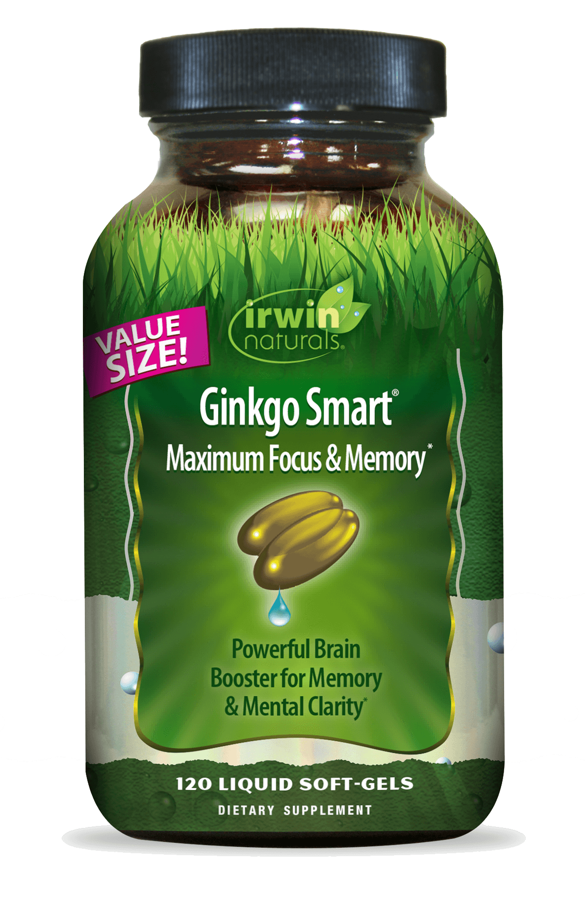 IRWIN NATURALS GINKO-SMART MAXIMUM FOCUS AND MEMORY 120 SOFTGELS