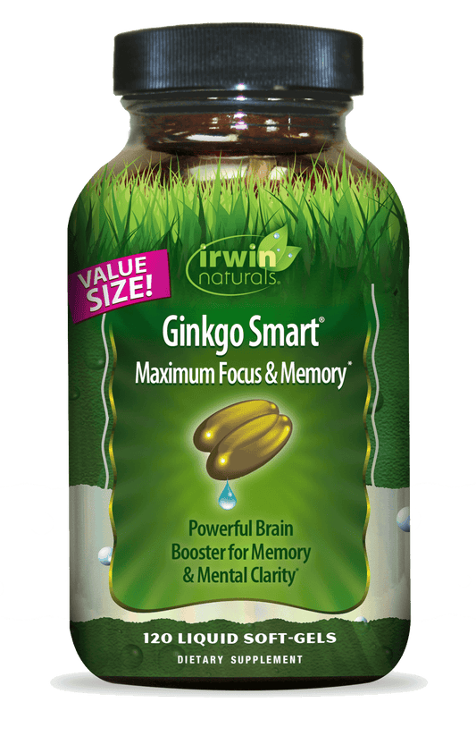 IRWIN NATURALS GINKO-SMART MAXIMUM FOCUS AND MEMORY 120 SOFTGELS
