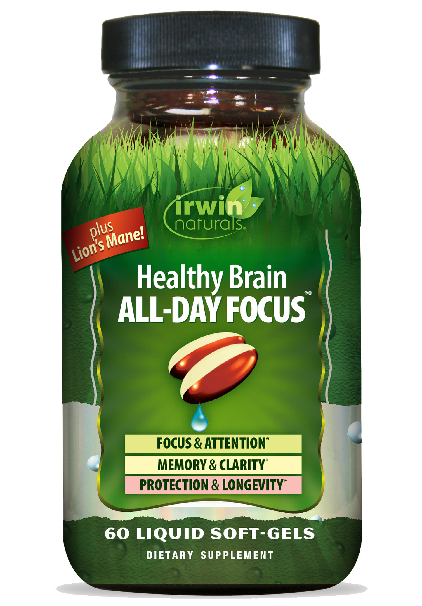 IRWIN NATURALS HEALTHY BRAIN ALA AND BACOMIND 60 SOFTGELS