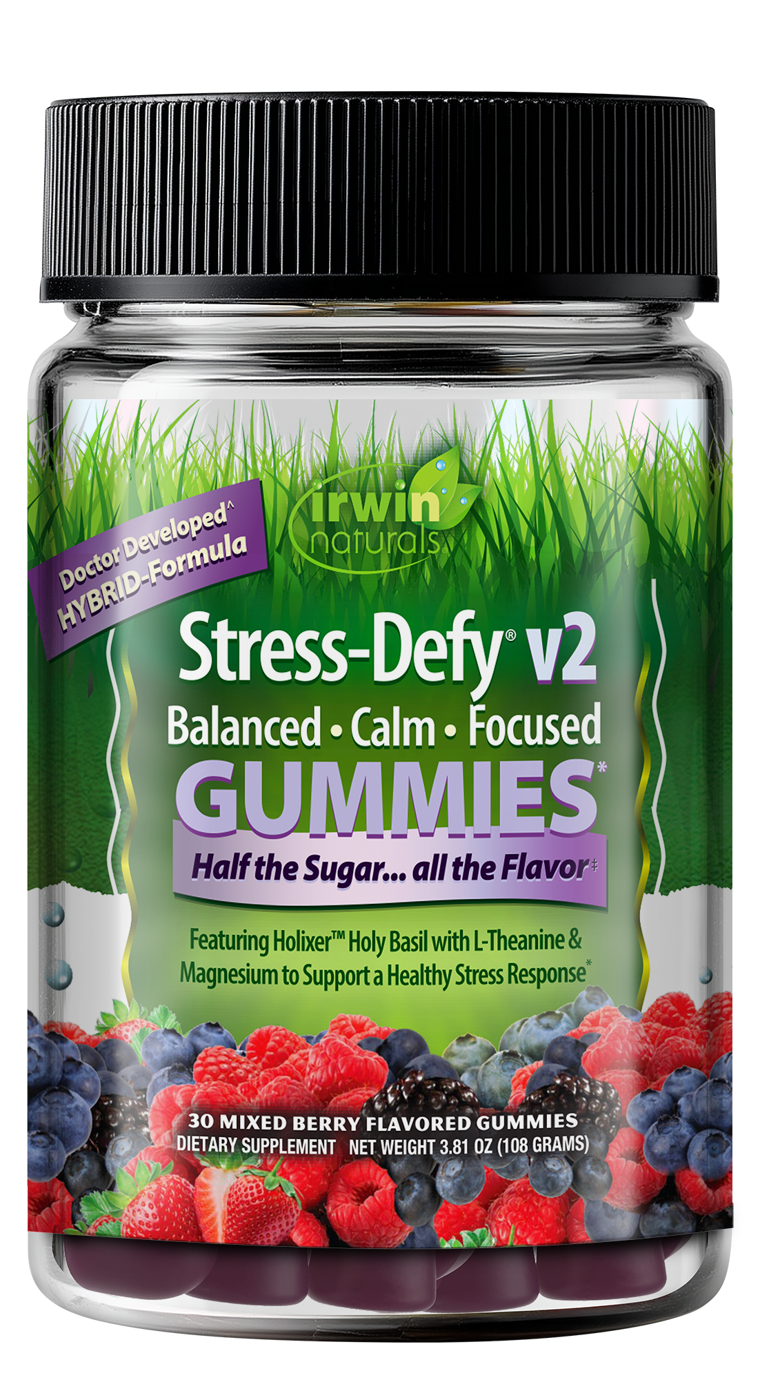 IRWIN NATURALS STRESS-DEFY MIXED BERRY 30 GUMMIES