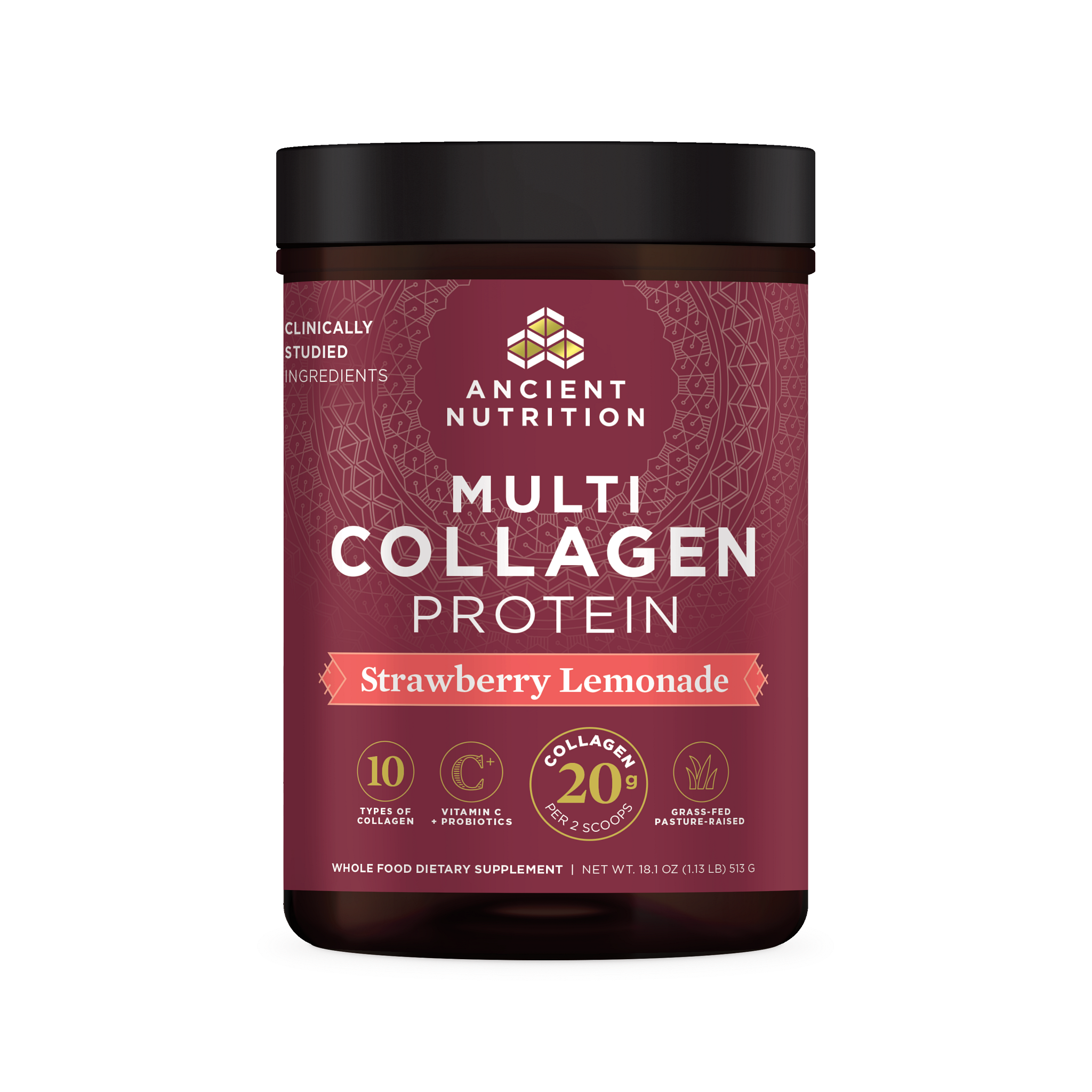 Ancient Nutrition Multi Collagen Protein Strawberry Lemonade