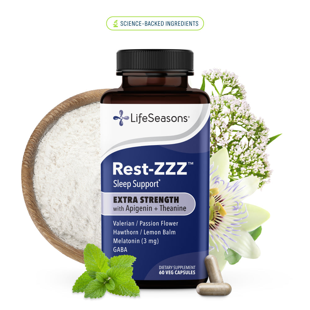 LIFE SEASONS REST ZZZ EXTRA STRENGTH 60 VEG CAPSULES