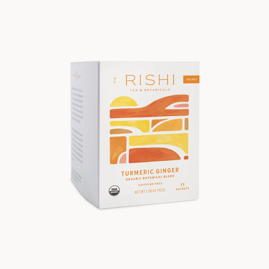 TEA & BOTANICALS RISHI TUMERIC GINGER 15 SACHETS