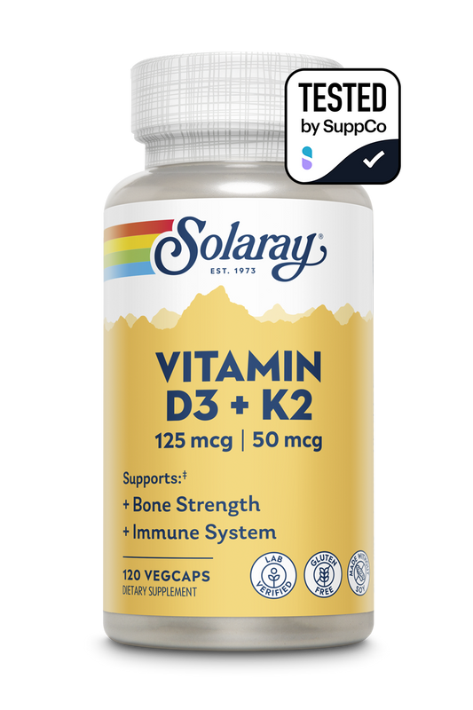 SOLARAY VITAMIN D3 & K2 60 VEG CAPSULES