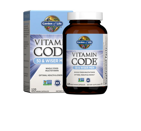 GARDEN OF LIFE VITAMIN CODE 50 & WISER MEN 120 CT
