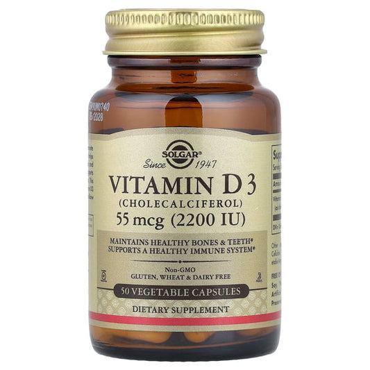 Solgar Vitamin D3 50 Veg Capsules