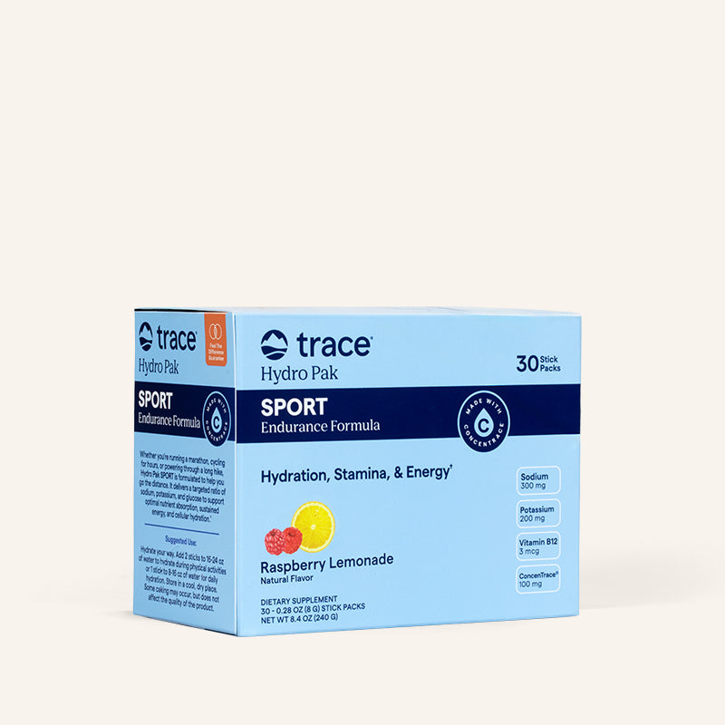 Trace Minerals Hydro Pak Sport Endurance Raspberry Lempnade 30pk