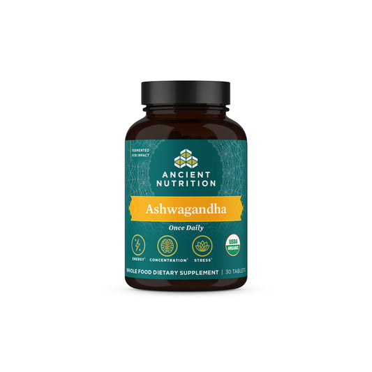 ANCIENT NUTRITION ORGANIC ASHWAGANDHA 30 TABLETS