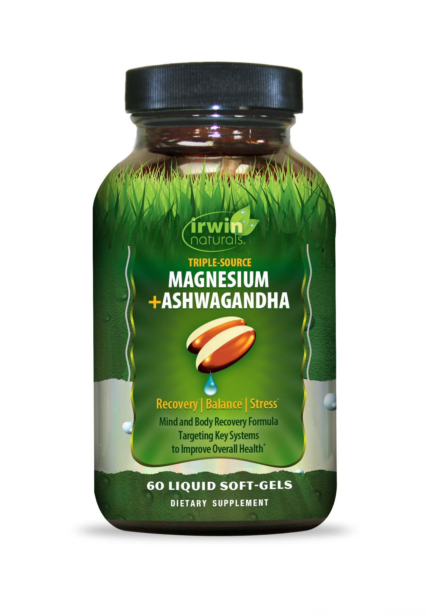 IRWIN NATURALS TRIPLE-SOURCE MAGNESIUM+ASHWAGANDA 60SGELS