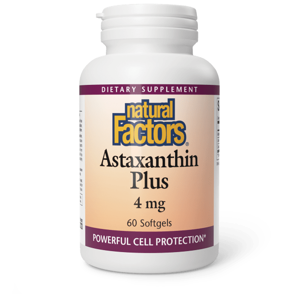 NATURAL FACTORS ASTAXANTHIN PLUS 4MG 60SOFTGELS