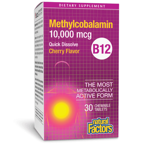 NATURAL FACTORS VITAMIN B12 METHYL 10000MG 30 CHEWS