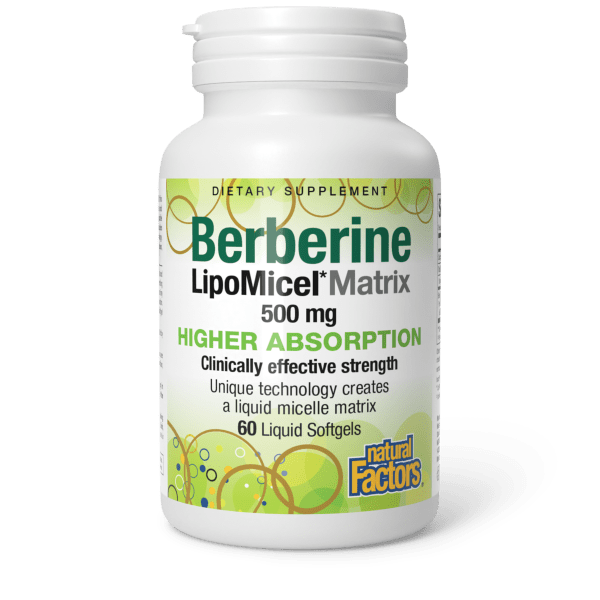 NATURAL FACTORS BERBERINE LIPOMICEL 500MG 60 SGELS