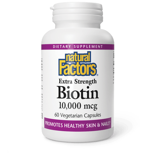 NATURAL FACTORS BIOTIN 10,000 MCG 60 VEG CAPSULES