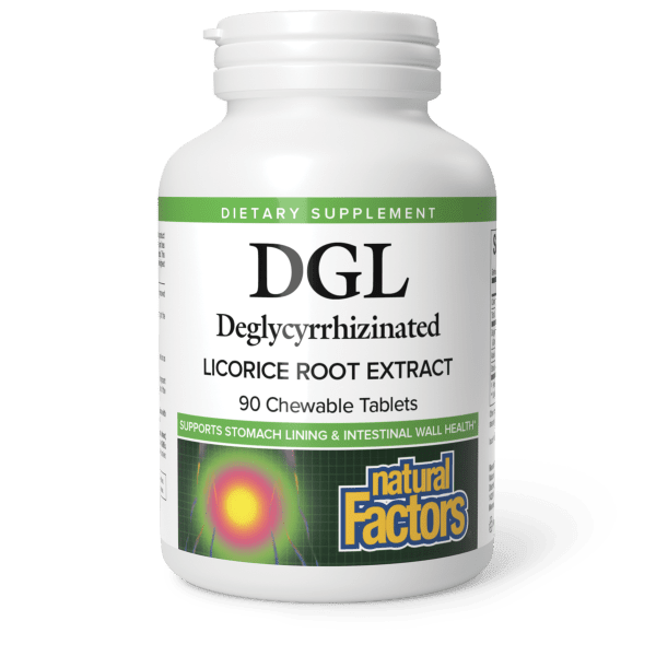 NATURAL FACTORS DGL 400 MG 90 CHW TABLETS