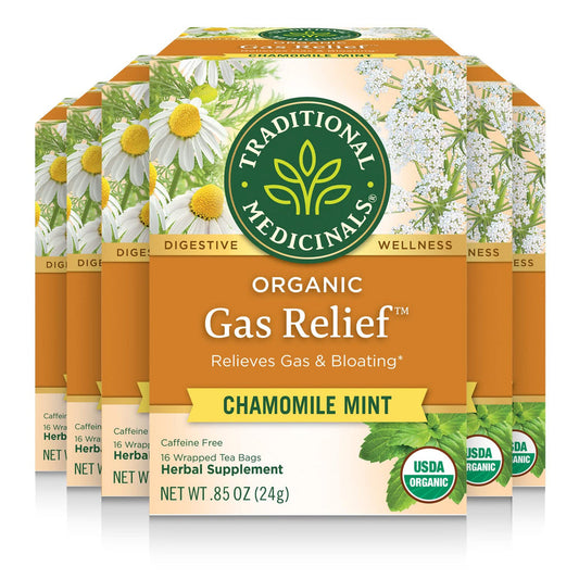 TRADITIONAL MEDICINALS TEA HERB GAS RELIEF CHAMOMILE MINT