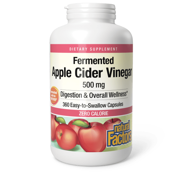 NATURAL FACTORS FERMENTED APPLE CIDER VINEGAR 500MG 360CT