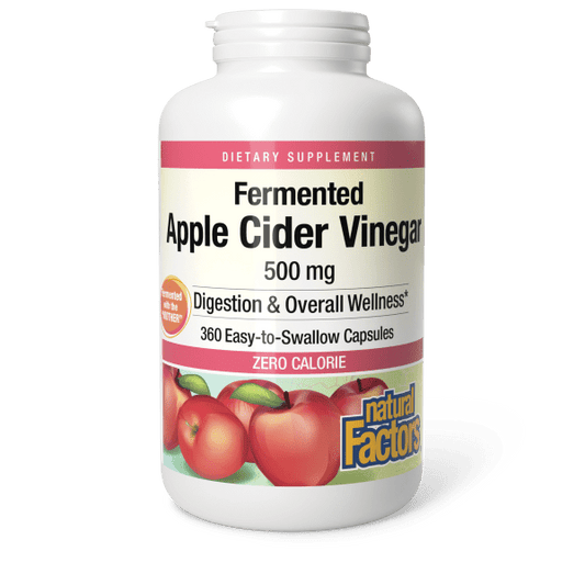 NATURAL FACTORS FERMENTED APPLE CIDER VINEGAR 500MG 360CT