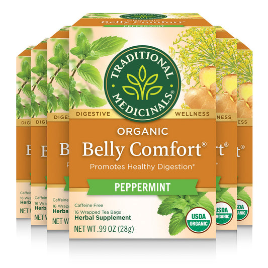 TRADITIONAL MEDICINALS TEA BELLY COMFORT PEPPERMINT