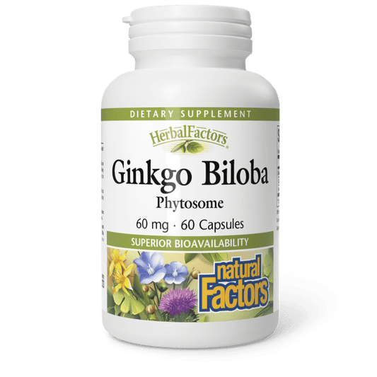 NATURAL FACTORS GINKGO BILOBA 60MG 60 CAPSULES