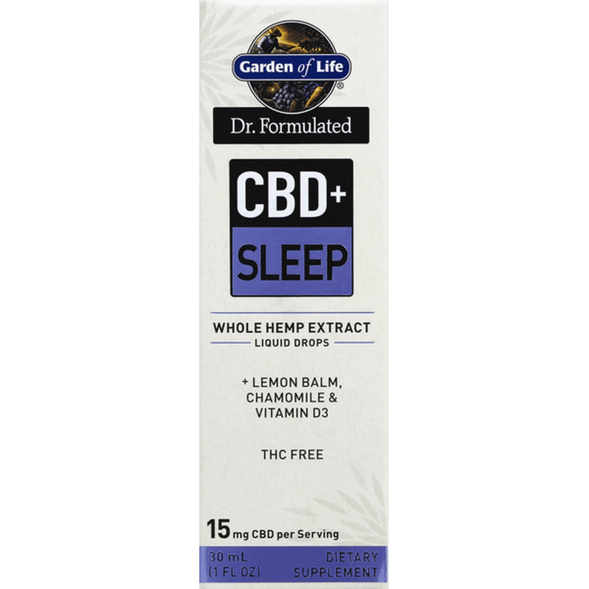 GARDEN OF LIFE DR. FORMULATED CBD+SLEEP 30 SOFTGEL