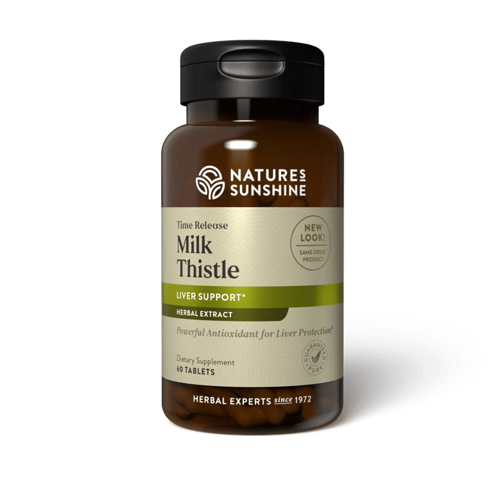 NATURE'S SUNSHINE TIME RELEASE MILK THISTLE 60 TABLETS