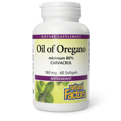NATURAL FACTORS OIL OF OREGANO 180 MG 60 SOFT GEL