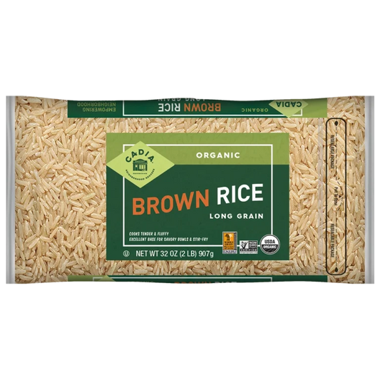 CADIA ORGANIC BROWN RICE LONG GRAIN 2LB