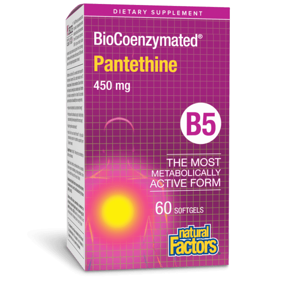 NATURAL FACTORS BIOCOENZYMATED PANTETHINE 450 MG 60SG