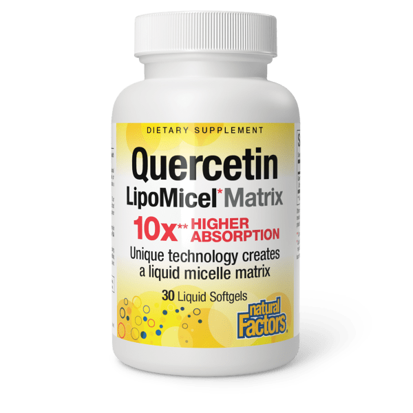 NATURAL FACTORS QUERCETIN LIPOMICEL MATRIX 30 SGELS