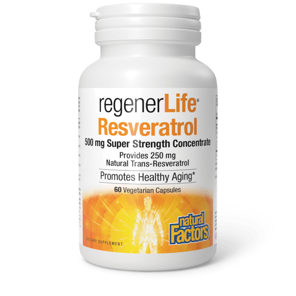 NATURAL FACTORS RESVERATROL 500 MG 60 VEG CAPSULES