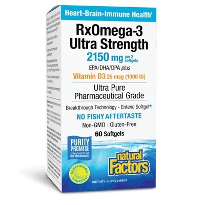NATURAL FACTORS RX OMEGA -3 ULTRA W/VITAMIN D 60 SOFTGELS