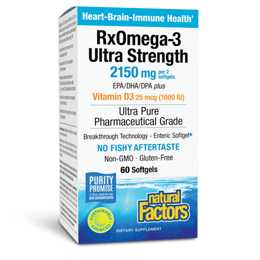 NATURAL FACTORS RX OMEGA -3 ULTRA W/VITAMIN D 60 SOFTGELS