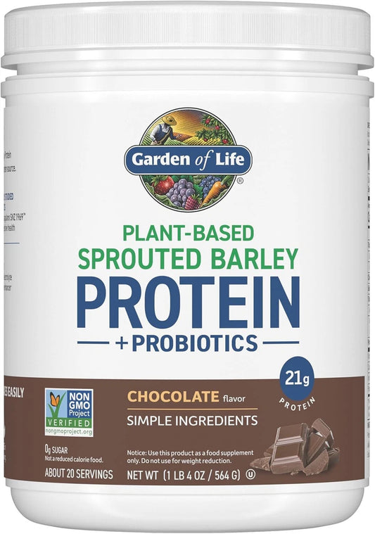 GARDEN OF LIFE BARLEY PROTEIN POWDER CHOC 1.3 LBS