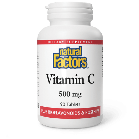 NATURAL FACTORS VITAMIN C 500MG W/ROSE HIPS 90 TABLET