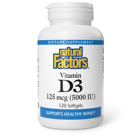 NATURAL FACTORS VITAMIN D3 5000IU 120 SOFTGEL
