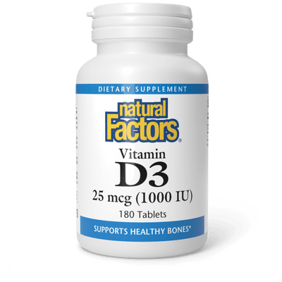 NATURAL FACTORS VITAMIN D 3 1000IU 180 TABLET
