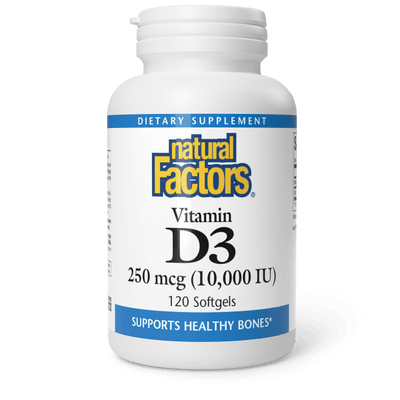 NATURAL FACTORS VIT D3 10,000IU 120SGELS