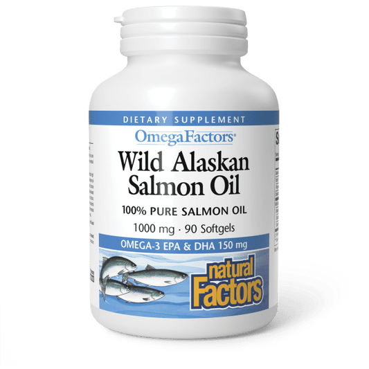 NATURAL FACTORS WILD ALASKAN SALMON OIL CAPSULE 1000MG 90SG