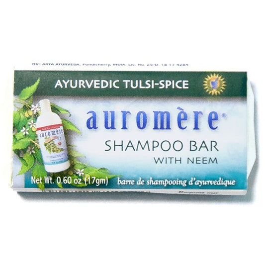 Auromere Ayurvedic Shampoo Bar Neem Soap - Tulsi-Spice Trial Size