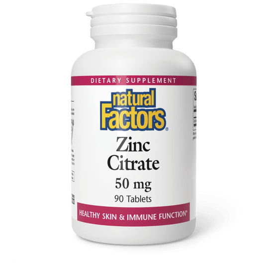 NATURAL FACTORS ZINC CITRATE 50MG 90 TABLETS